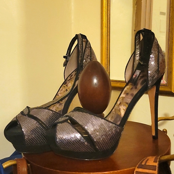 Sam Edelman Sequin Platform Heels 95 